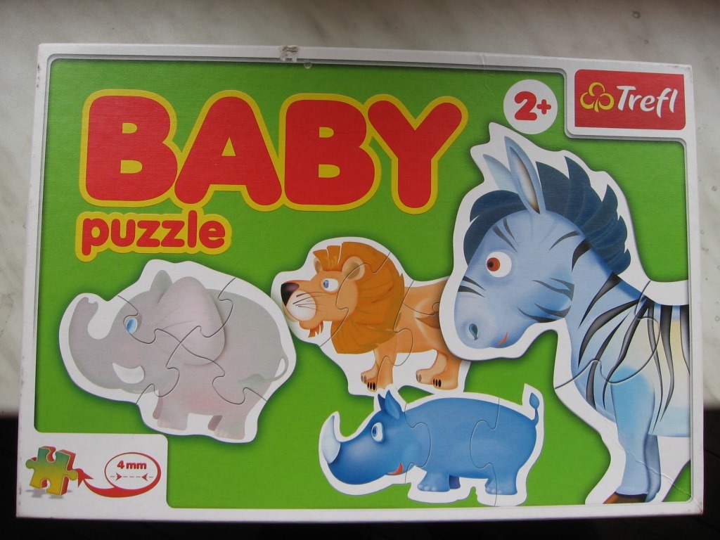 PUZZLE BABY ZWIERZĘTA Z ZOO 2+ cztery układanki