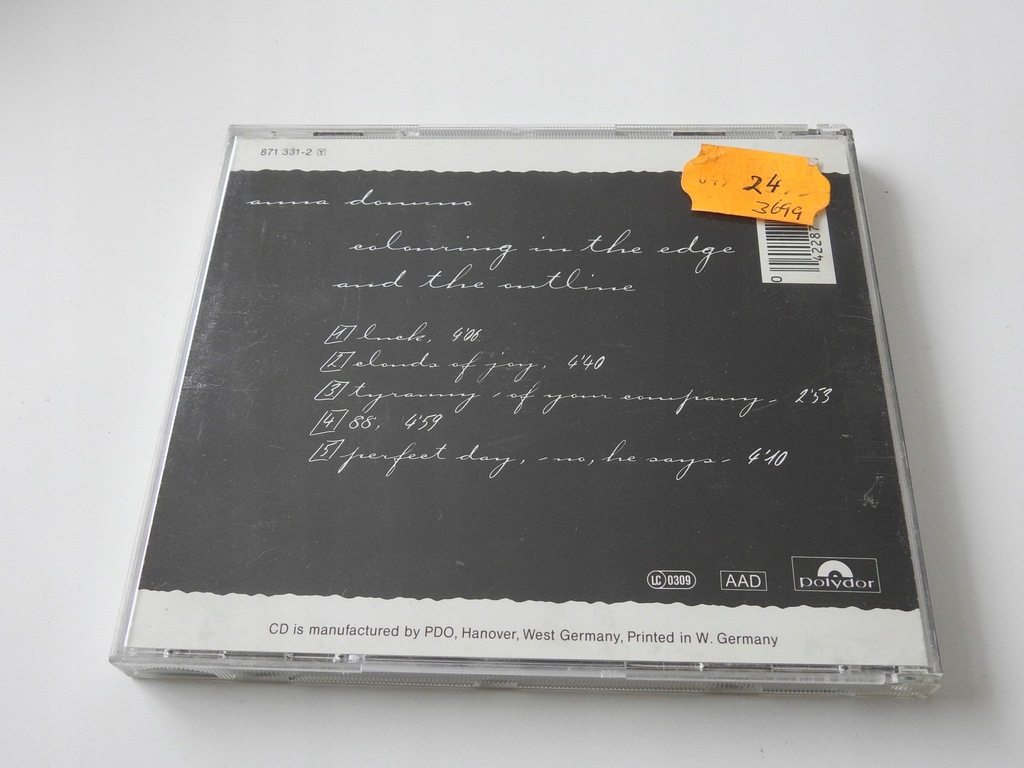 Anna Domino – Colouring In The Edge (CD)Y60 - 12034176678 - oficjalne ...