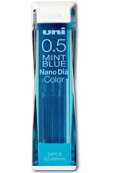 Grafity UNI 0,5mm Błękitne 20 sztuk kolorowe