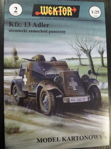 1:25 Samochód Kfz.13 Adler WEKTOR 2