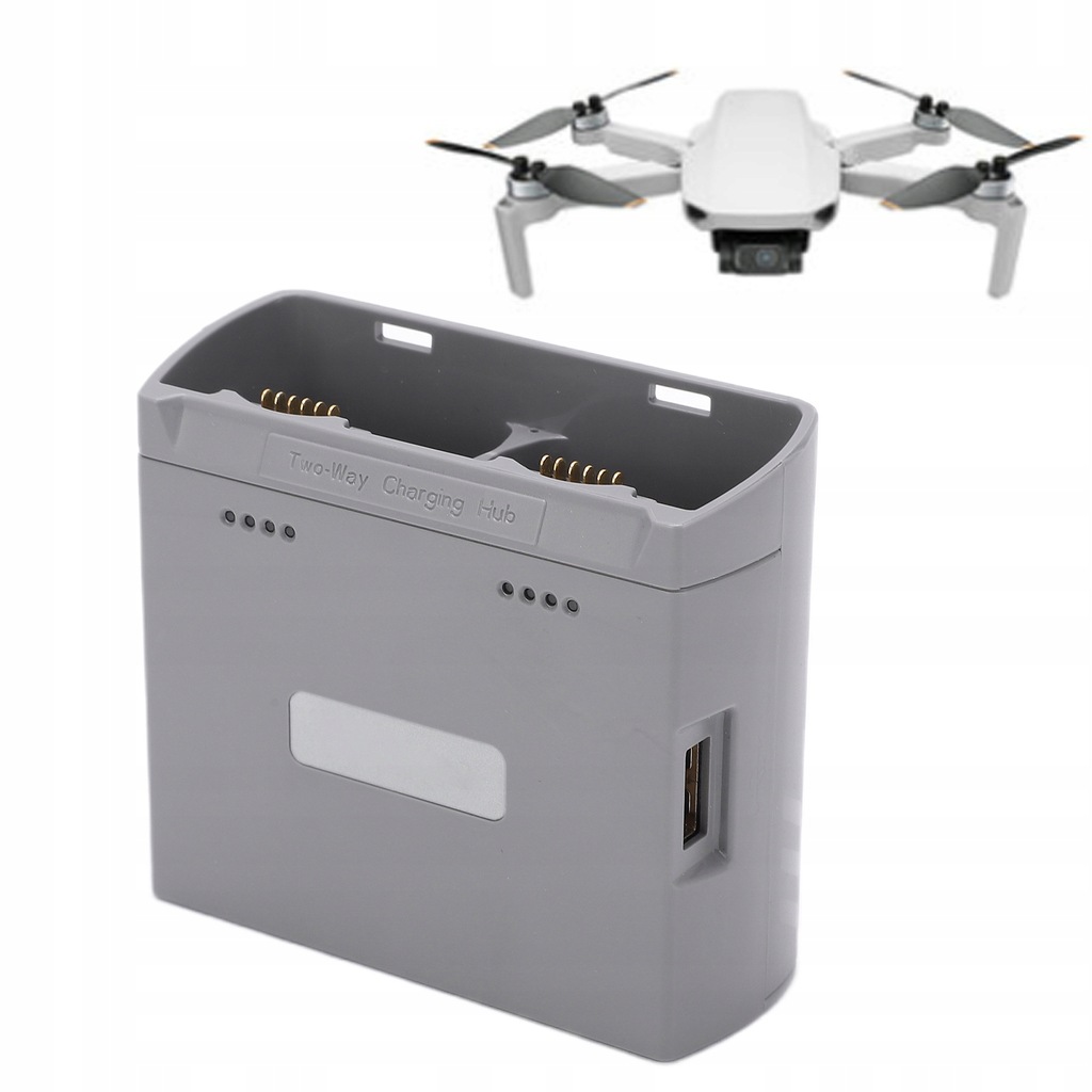 DWUKIERUNKOWY HUB ŁADUJĄCY DO DRONA DJI MINI 2 I DJI MINI SE SZARY