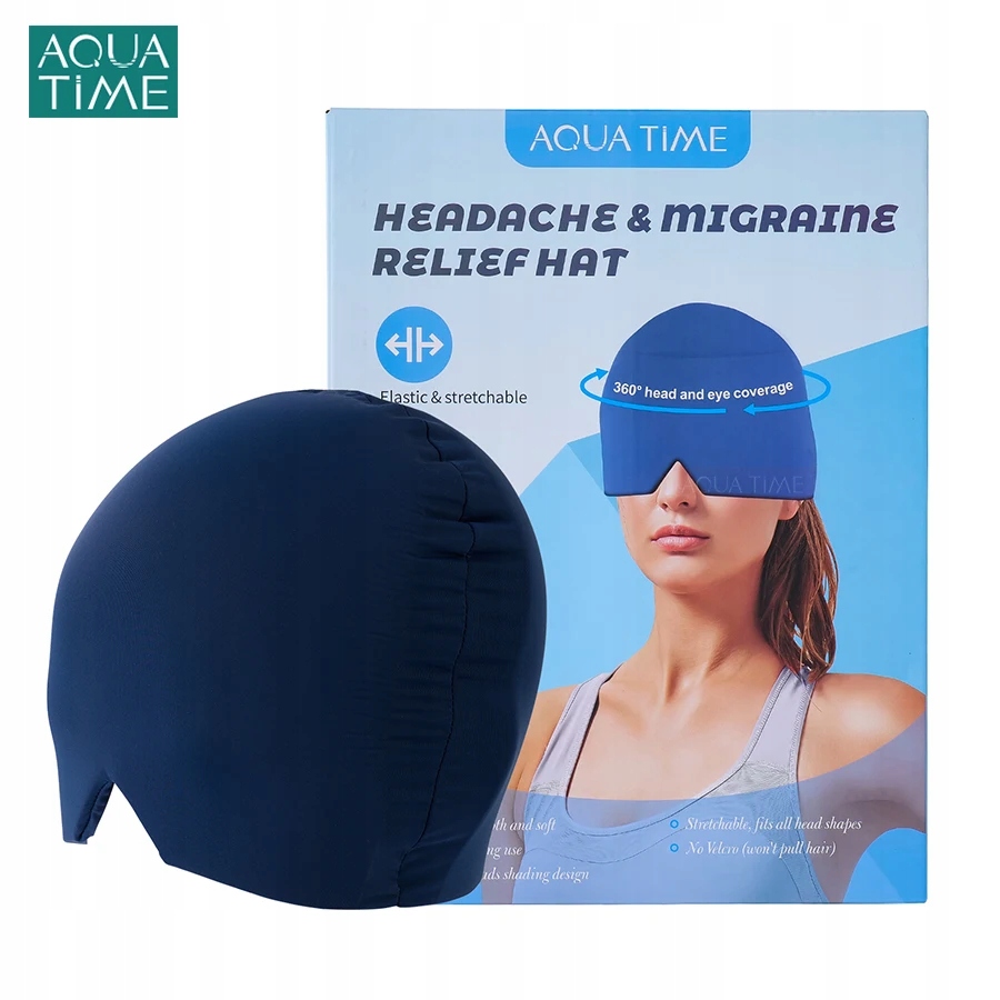 Czapka przeciw migrenie czapka na ból głowy żel terapia gorącym zimnym