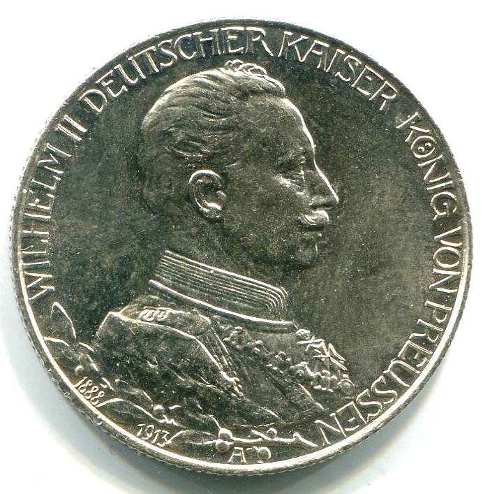 2 marki 1913 Wilhelm II Prusy