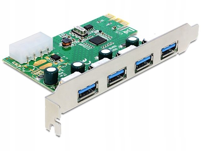 KARTA PCI EXPRESS->USB 3.0 4-PORT + ŚLEDŹ LOW P