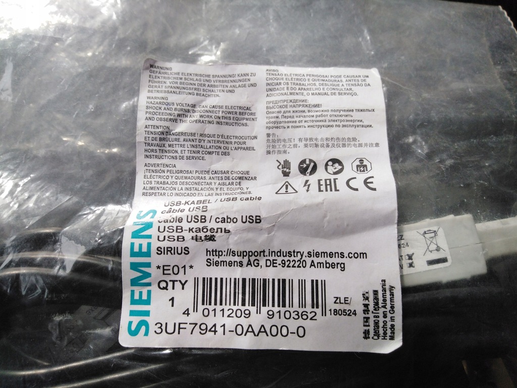 Siemens 3UF7941-0AA00-0 Kabel USB-PC