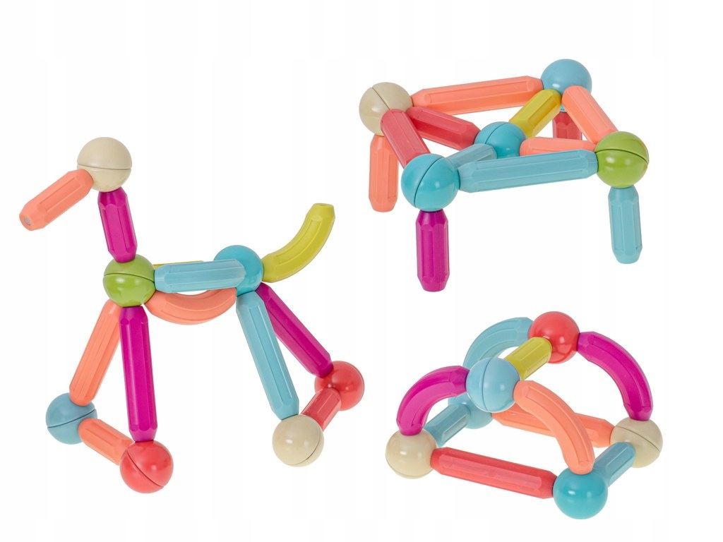 KLOCKI MAGNETYCZNE MAGNETIC STICKS DUŻE PATYCZKI DLA MAŁYCH DZIECI 100 ELEM