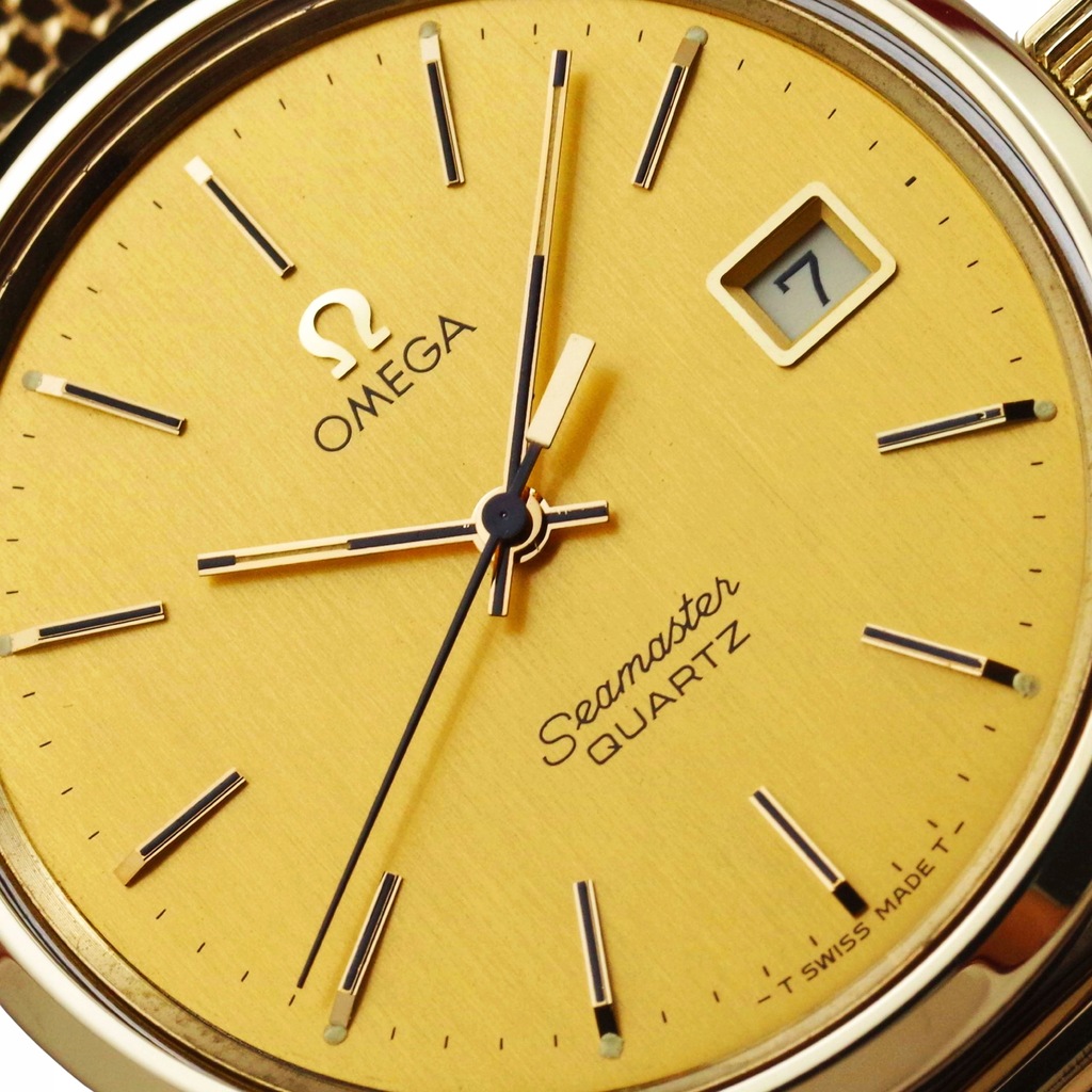 OMEGA SEAMASTER 14K/SS cal. 1342 zegarek męski Vintage + BOX & PAPERS 1979