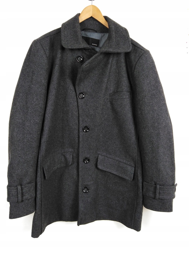 ATS płaszcz BERTONI wełna melanż XL
