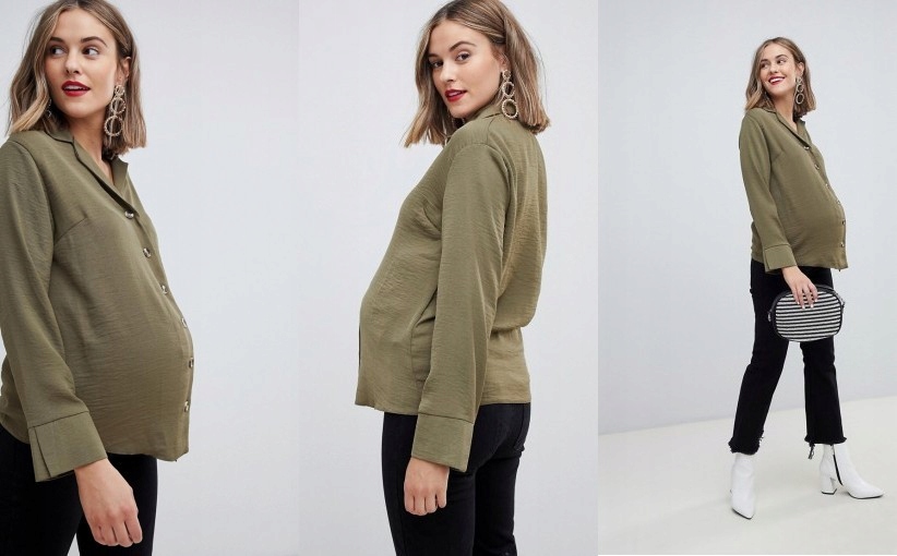 MBJ119 NEW LOOK MATERNITY__MX1 KOSZULA KHAKI__L