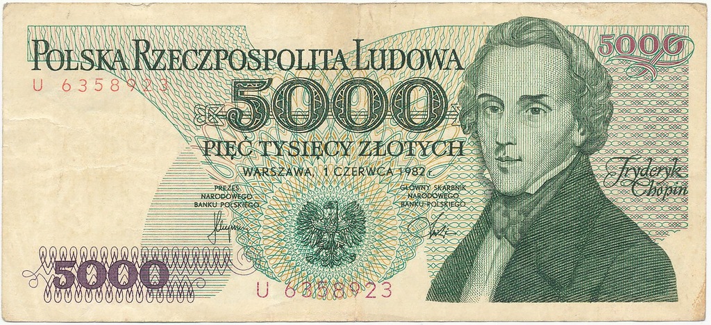 3996. 5000 złotych 1982 - U - st.3