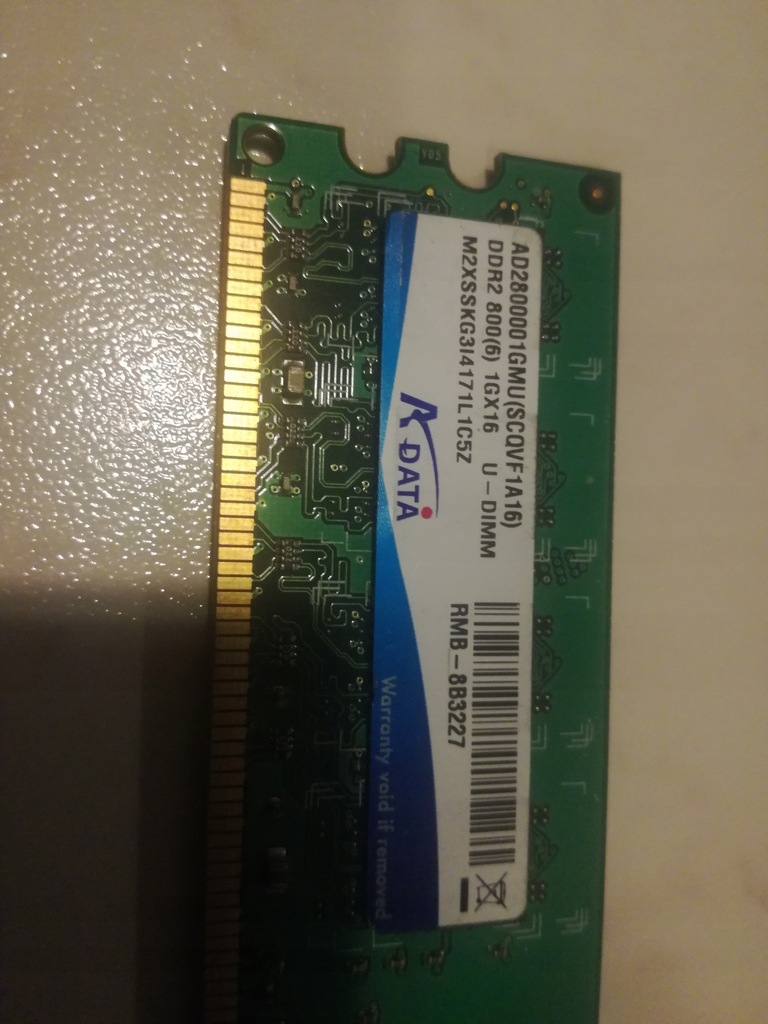 DDR2 800(6) 1Gx16 U-DIMM