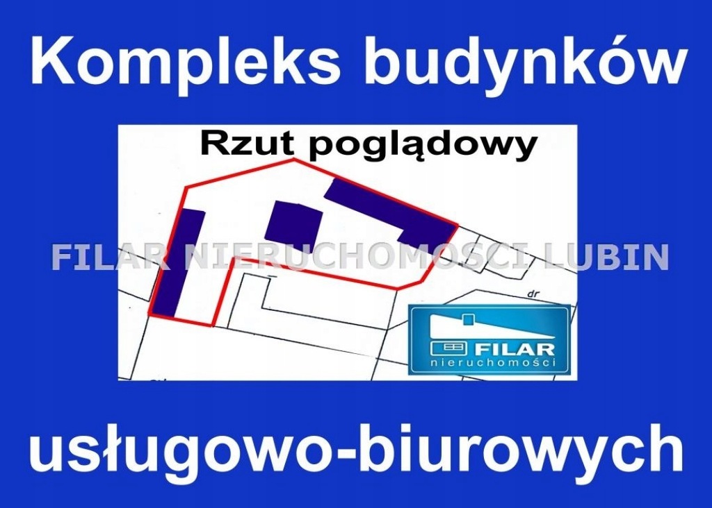 Biuro, Lubin (gm.), Lubiński (pow.), 637 m²
