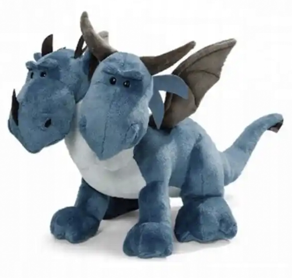 MASKOTKA DINOSAUR DWUGŁOWY SMOK PLUSH ZABAWKA 30CM