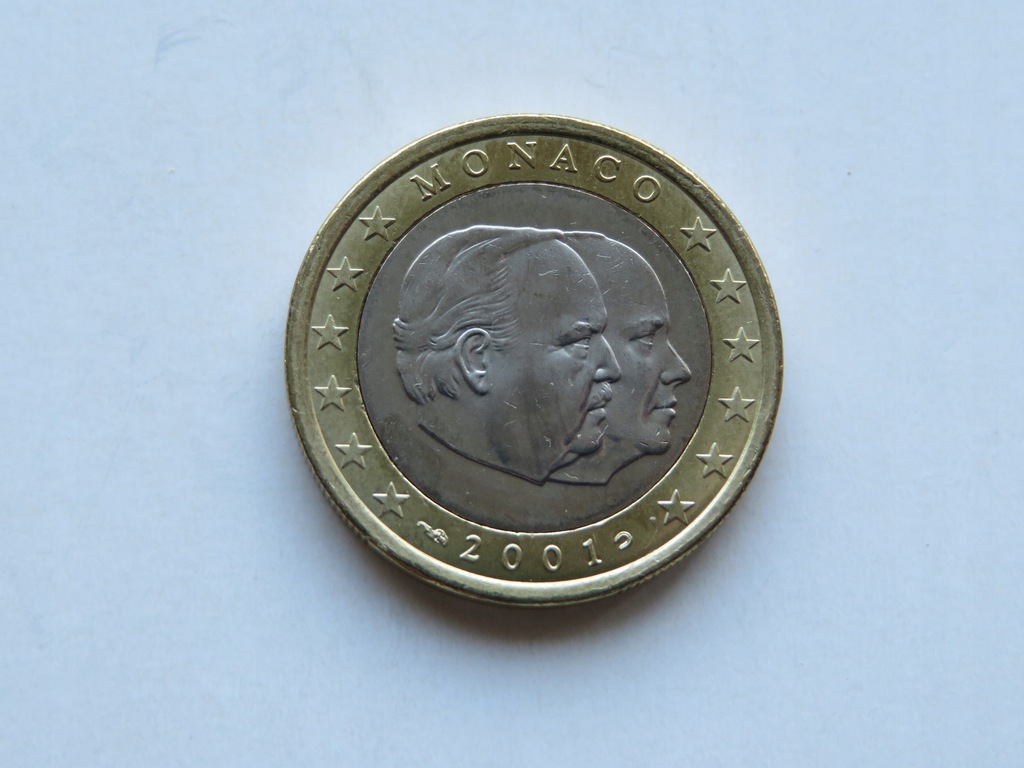 Monako - 1 euro 2001, rzadkie