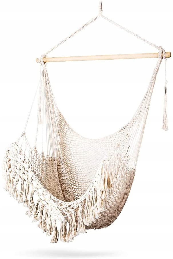 DUŻY HAMAK FOTEL sznurkowy KRZESŁO huśtawka bujak