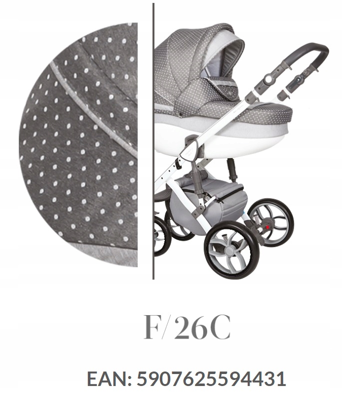 Wózek dziecięcy Baby Merc 3w1 Faster kropki F/26C