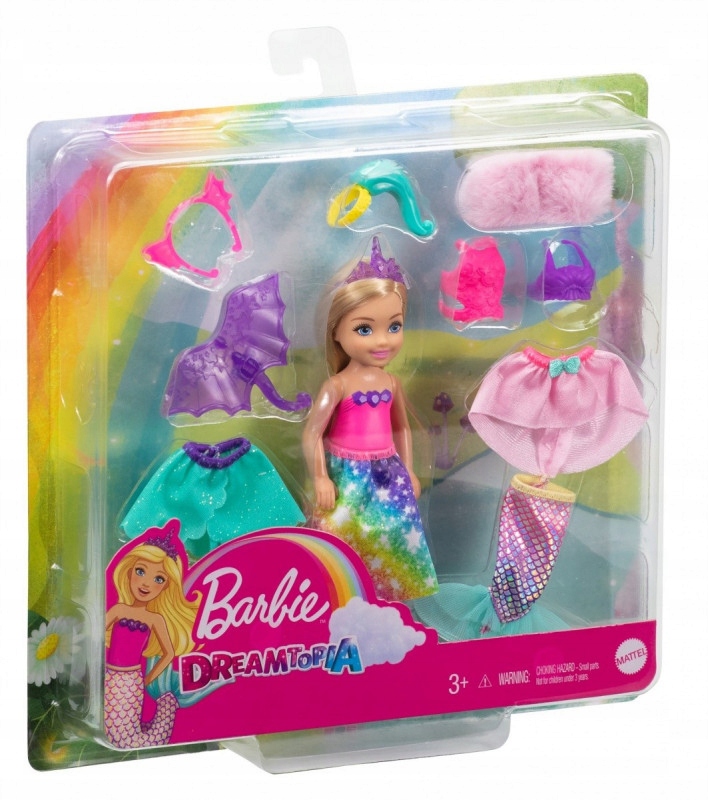 Lalka Barbie Chelsea Przebieranki + ubranka