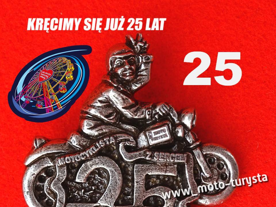 MOTOCYKLISTA z SERCEM - znaczek nr 25 z 25