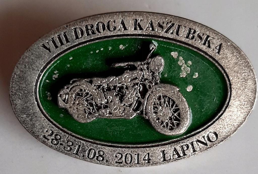 Pin motocyklowy VIII Droga Kaszubska 2014 Łapino