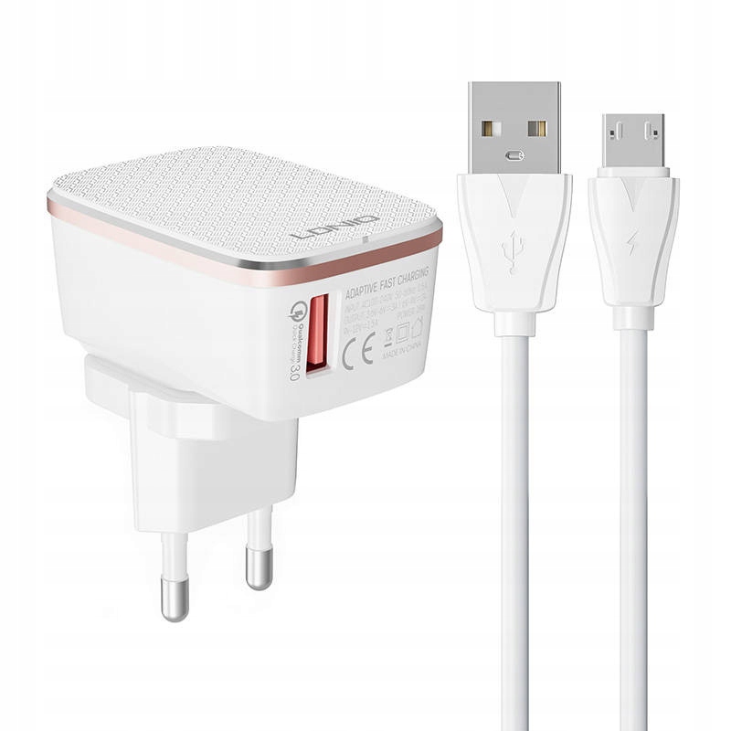 Ładowarka sieciowa LDNIO A1204Q 18W + kabel Micro USB