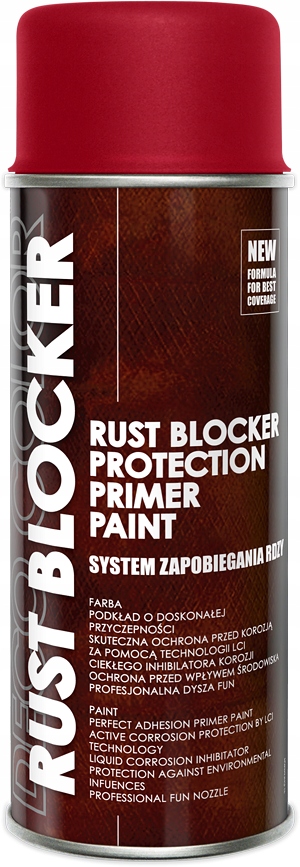 FARBA SPRAY NA RDZĘ 4w1 RUST BLOCKER czerwona 400