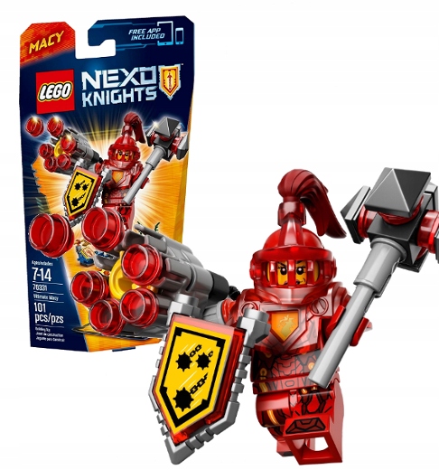 klocki LEGO NEXO KNIGHTS _ figurka MACY + 3 tarcze