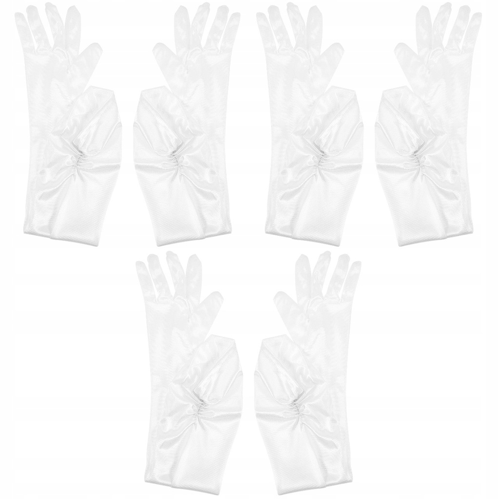 White Silk Gloves Summer Women's Miss 3 Pairs 13347209549 oficjalne