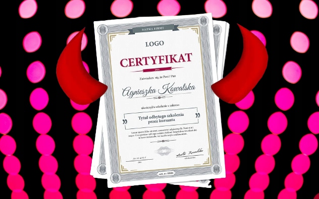 Certyfikat dla niegrzecznej dziewczynki e-mail