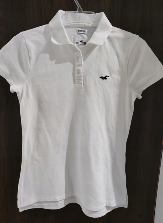 Hollister koszulka polo biała S t-shirt