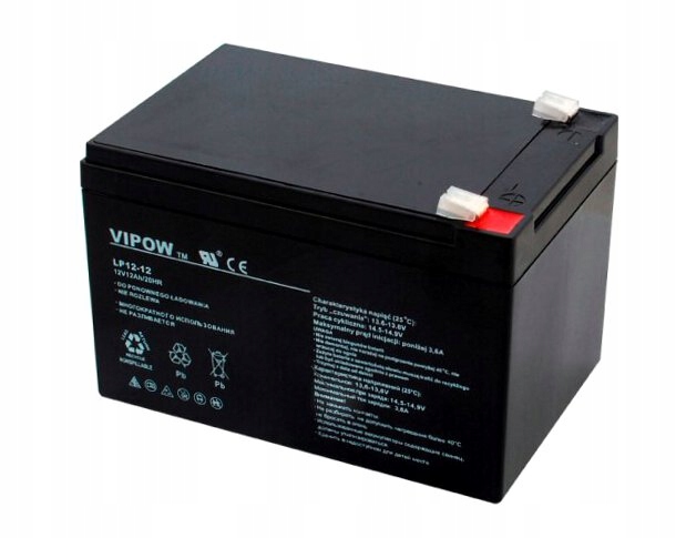 Nowy akumulator żelowy AGM Vipow 12V 12Ah szczelny