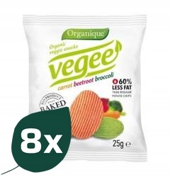 Zestaw 8x Organique - Vegee chipsy warzywne 25 g