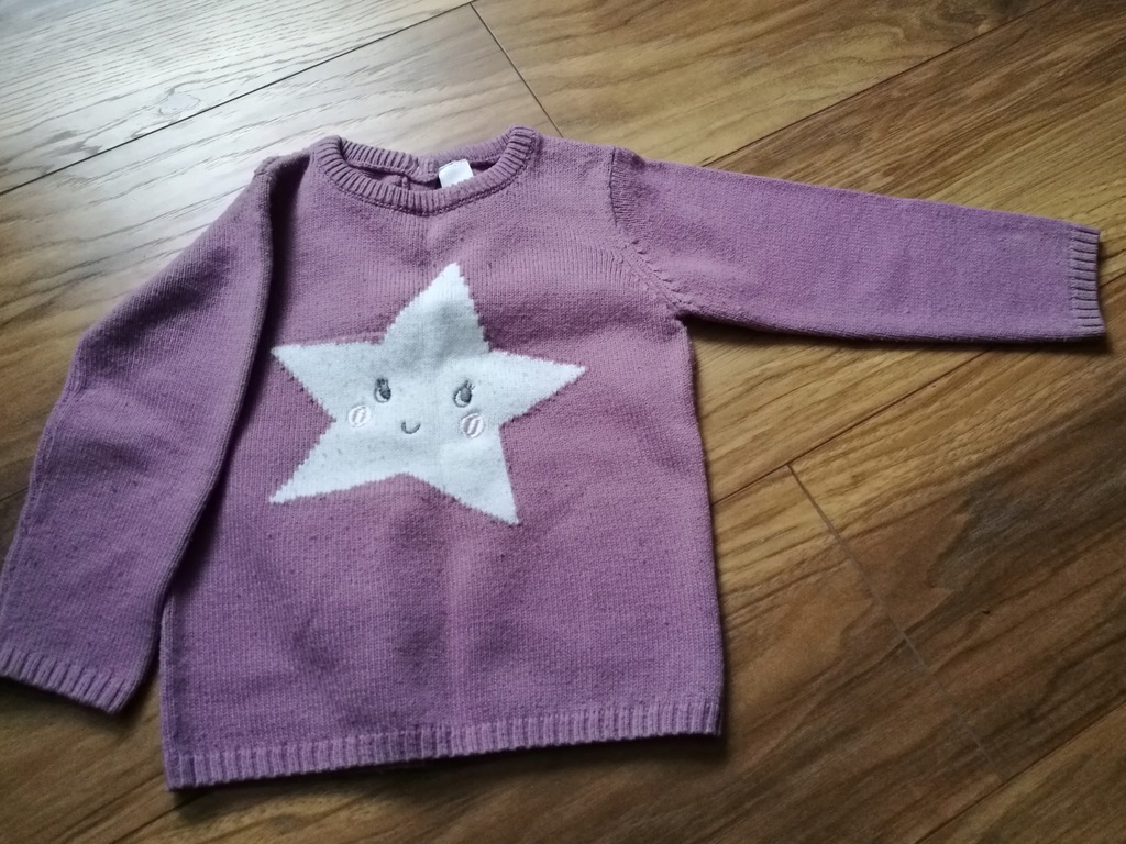 Sweterek fioletowy r. 92 gwiazda