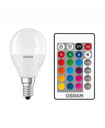 ŻARÓWKA OSRAM E14 4,9 W Z PILOTEM DO ZMIAN BARW