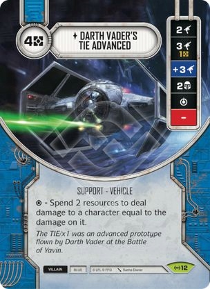 SWD EAW012 Darth Vader's TIE Advanced SW Destiny