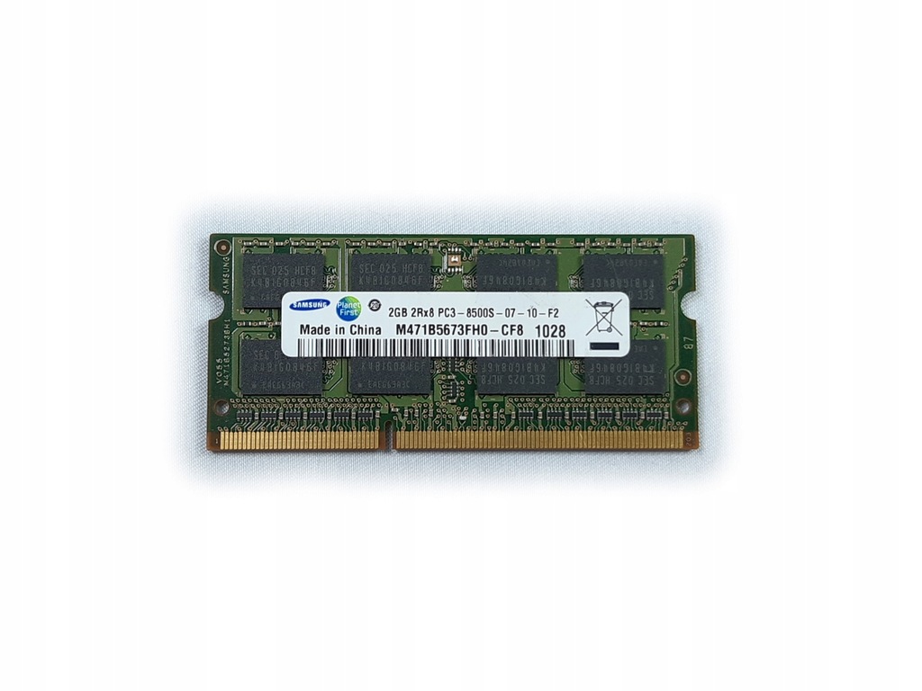 PAMIĘĆ RAM SAMSUNG 2GB PC3-8500S-07-10-F2 DDR3