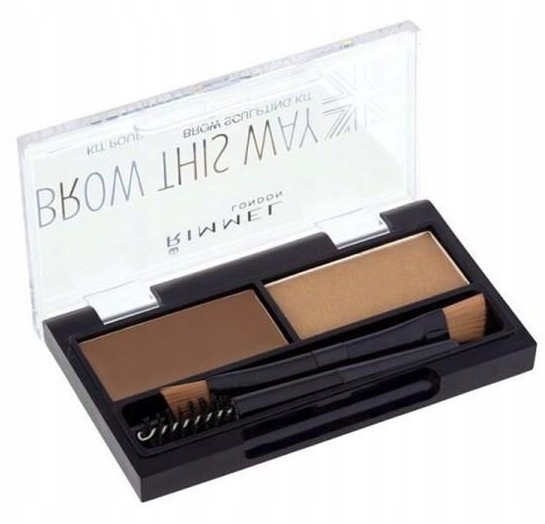 RIMMEL ZESTAW DO KONTUROWANA BRWI 002 MEDIUM BROWN