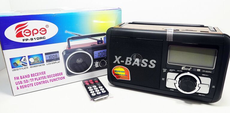 PRZENOŚNE RADIO USB FM SD LCD + PILOT EPE FP-910R