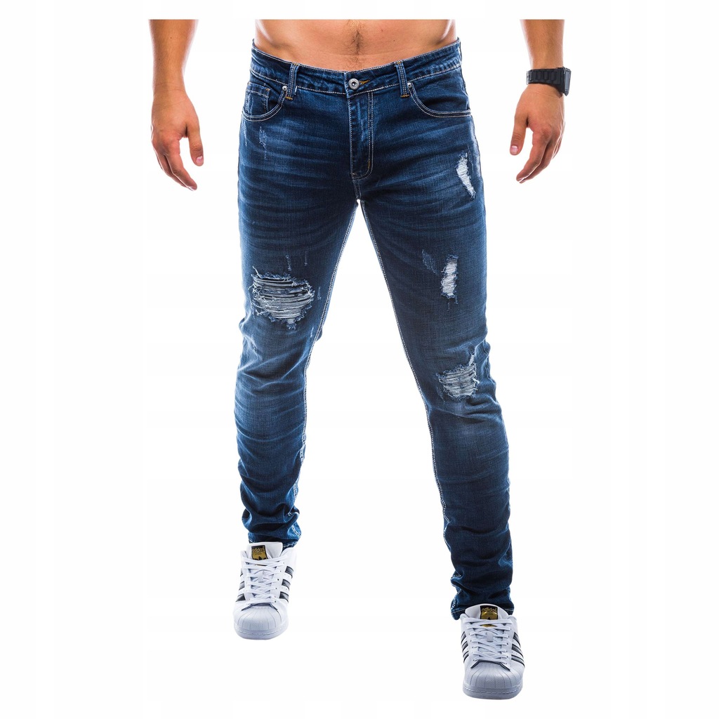 Spodnie męskie jeansowe dziury dżins P782 jeans 32