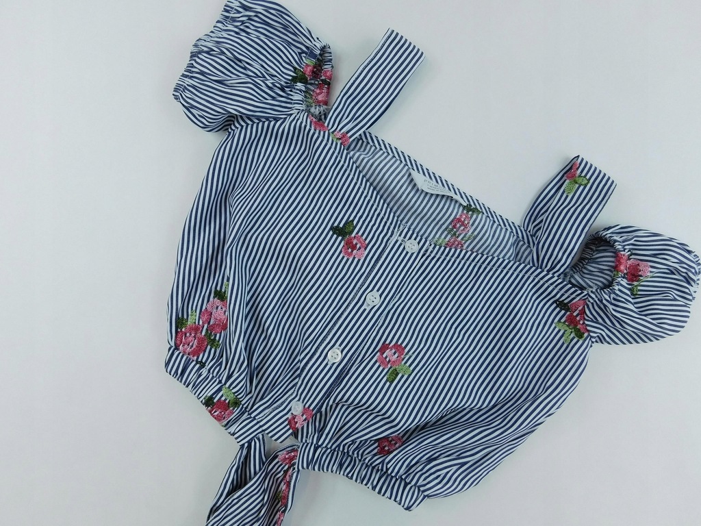 0308g56 PRIMARK top DZIĘWCZĘCY paski 128 cm