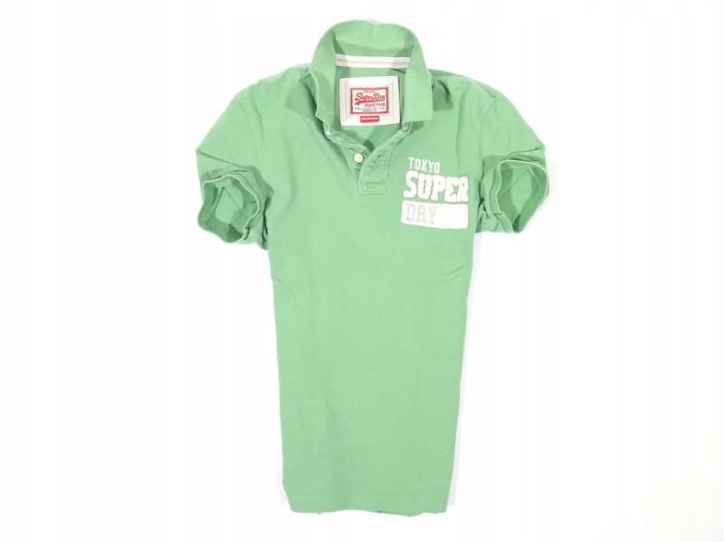 Superdry Koszulka Polo Męska Bawełniana Zielona *M