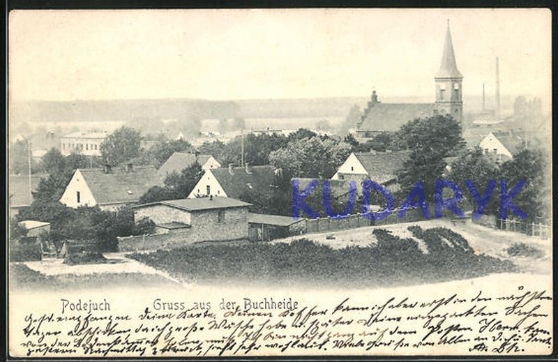 SZCZECIN Stettin Podjuchy Pudejuch panorama 1903