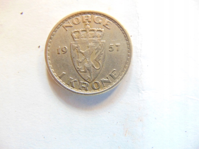 1 korona norweska 1957rok.