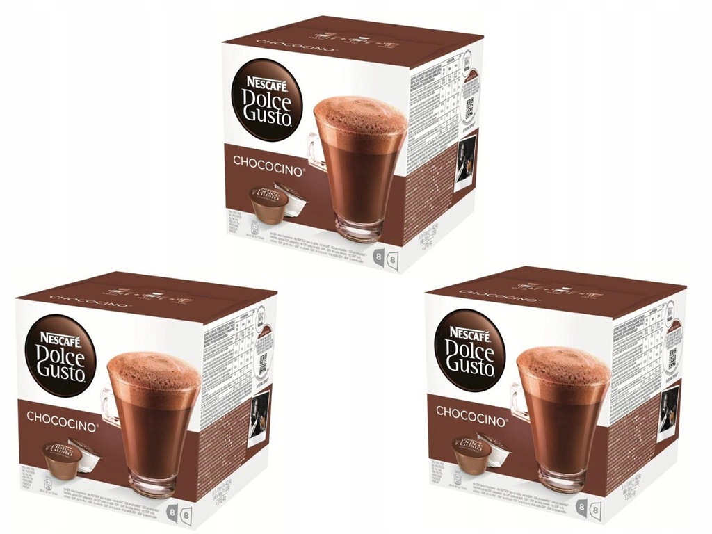 3x Czekolada Nescafe Dolce Gusto Chococino 24 Kawy