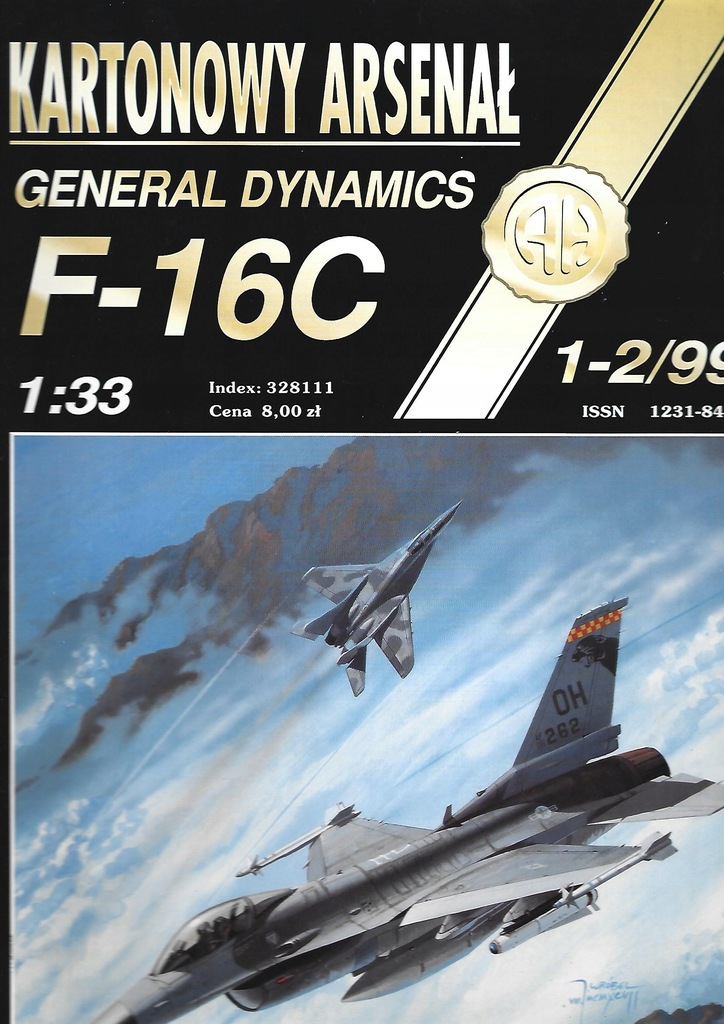 KARTONOWY ARSENAŁ 1-2/99 GENERAL DYNAMICS F-16 C