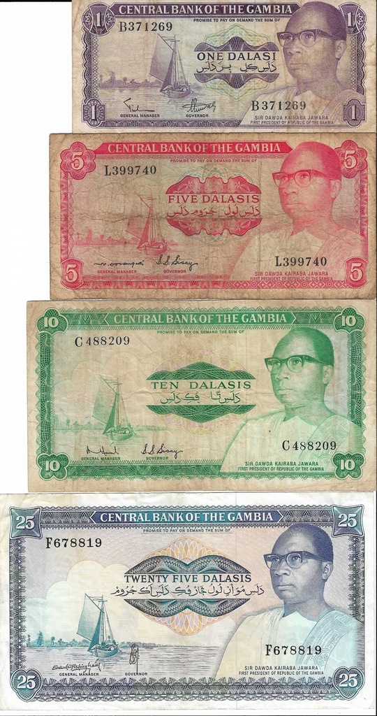 Gambia zestaw banknotów nr 1