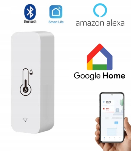 TERMOMETR HIGROMETR czujnik wilgoci temperatury WiFi Smart Home Dom Alexa