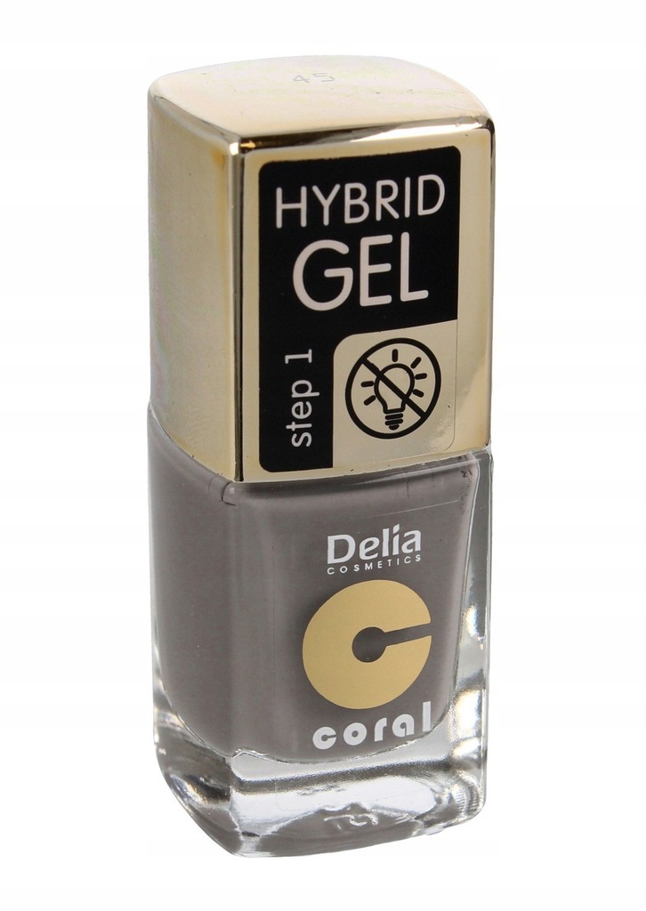 Delia Cosmetics Coral Hybrid Gel Emalia nr 45 grey