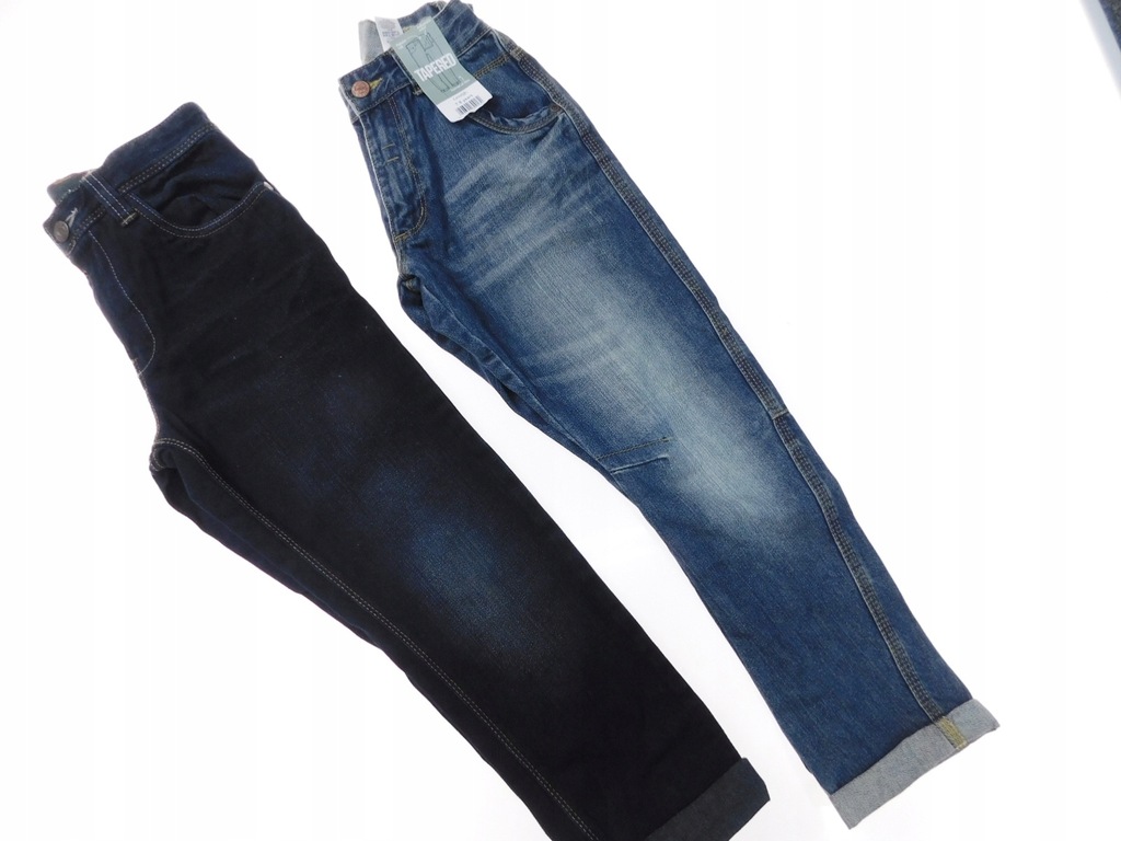 zestaw spodnie jeans regulacja next george 128 134