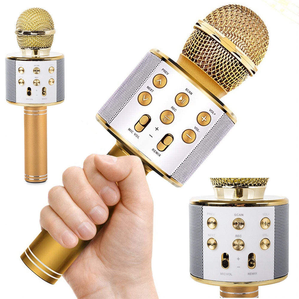 MIKROFON BEZPRZEWODOWY BLUETOOTH GŁOŚNIK KARAOKE