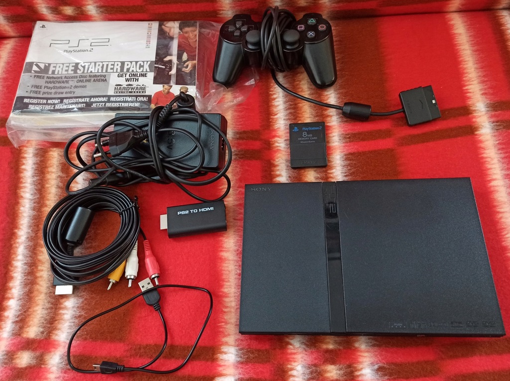 Sony PS2 PlayStation 2 Slim + gry, hdmi to PS2 BCM